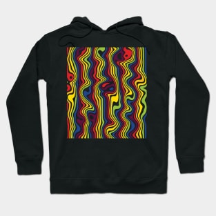 Rainbow liquified lines Hoodie